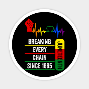 Juneteenth Breaking Every Chain Since 1865 Magnet